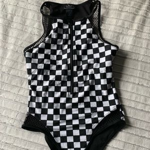 Hot topic Checkered one piece swim